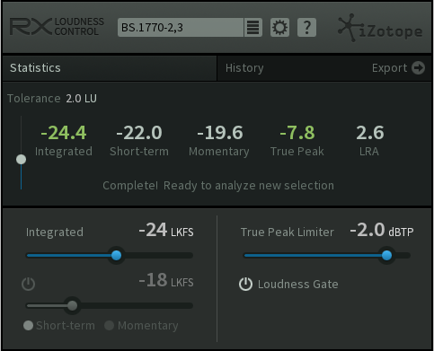 rx loudness control