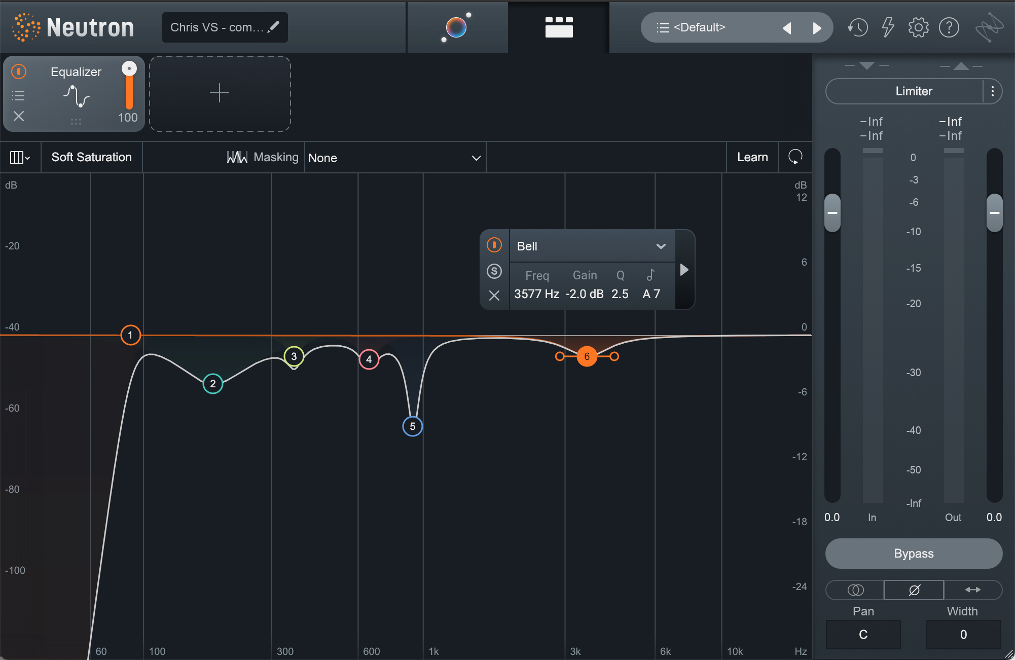 Neutron vocal EQ settings, 1.5 kHz–5 kHz