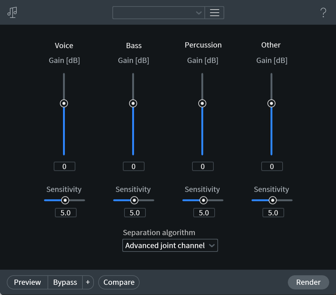 The Music Rebalance module in RX 7