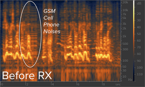 Dialogue before removing cell phone interference in RX