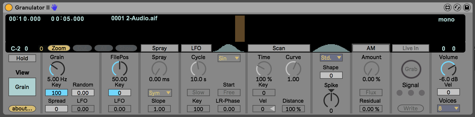 Granulator II grain page