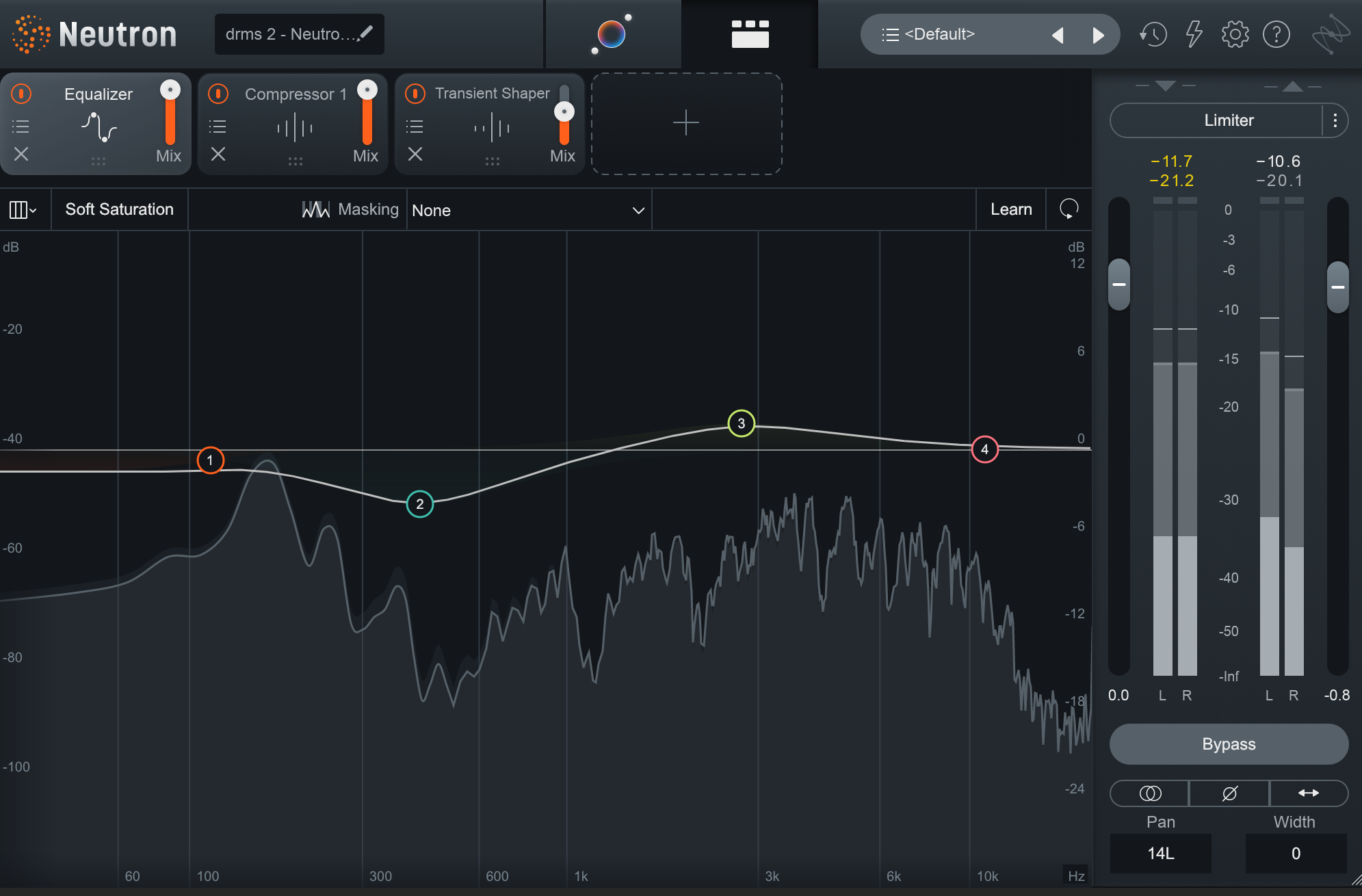 EQ settings on the tom in Neutron