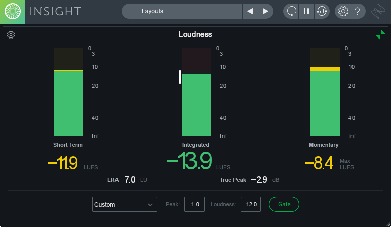 Loudness module in Insight 2