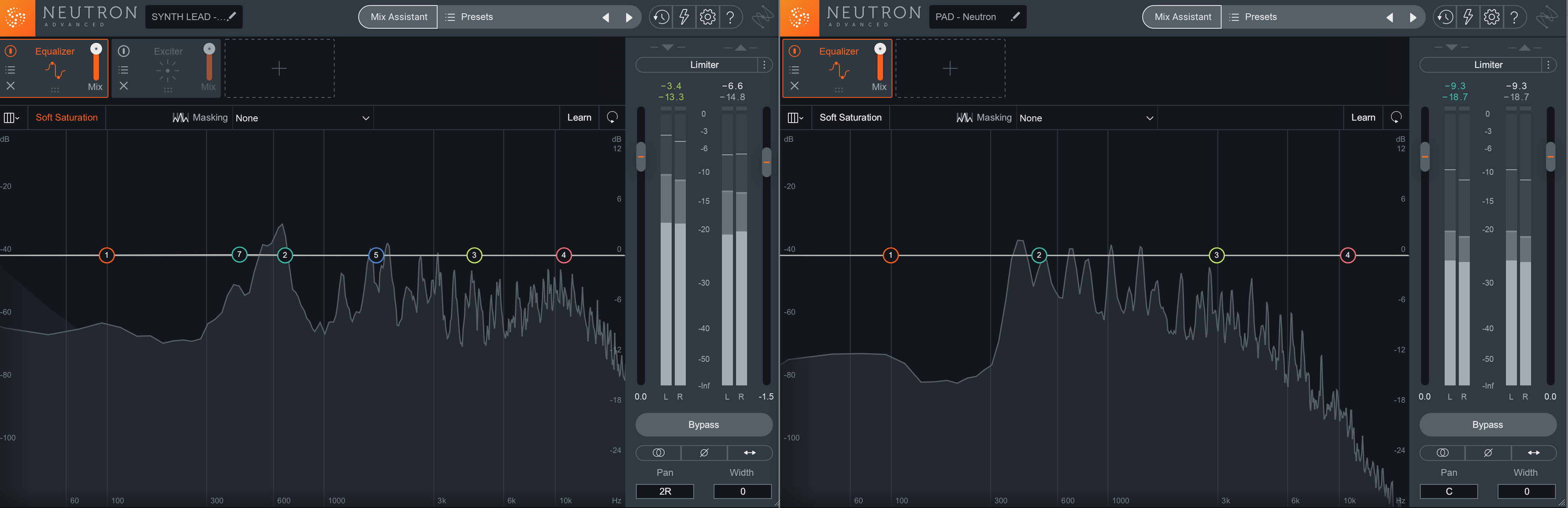 High pass filters on low and midrange elements