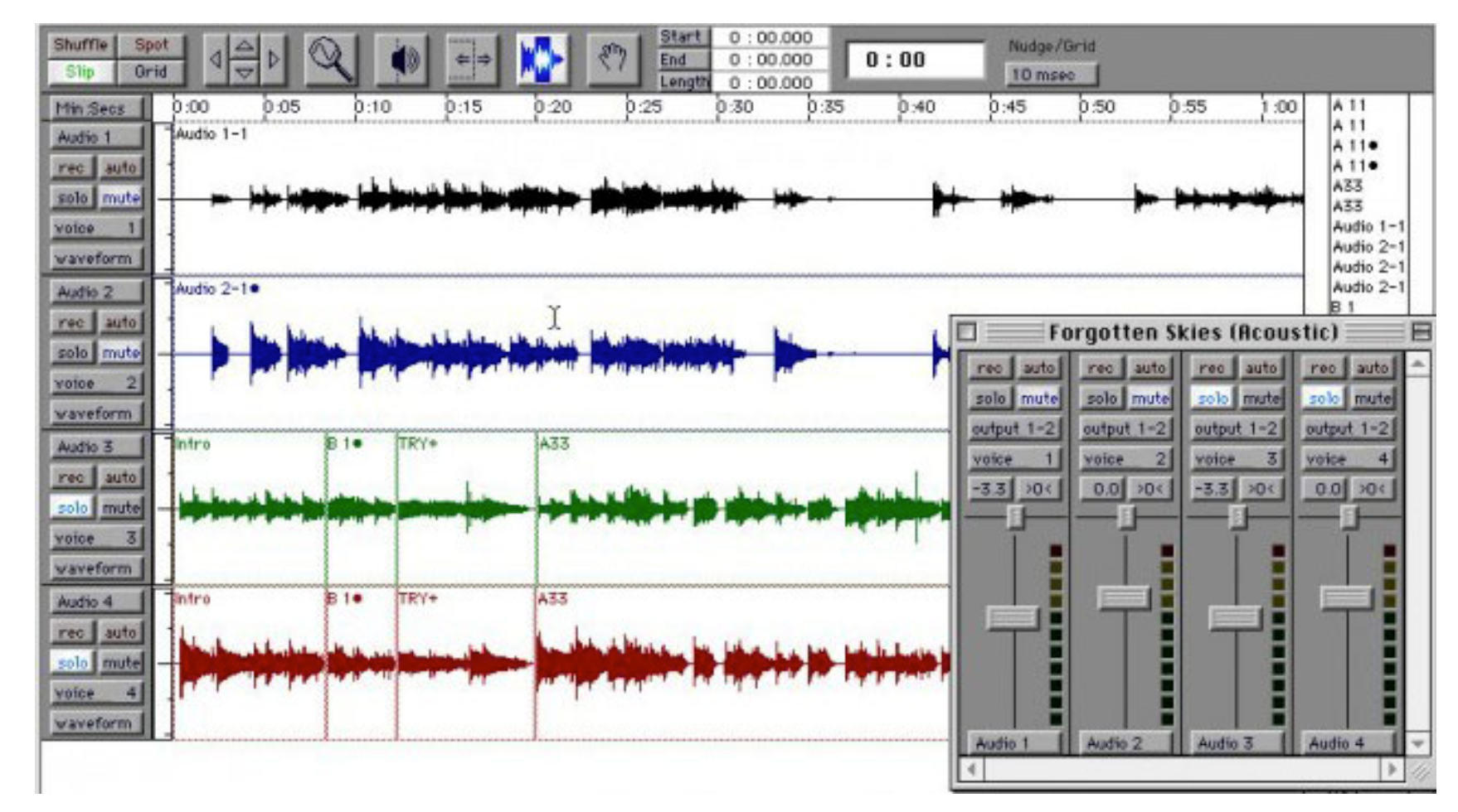 Pro tools 1.1, circa 1991