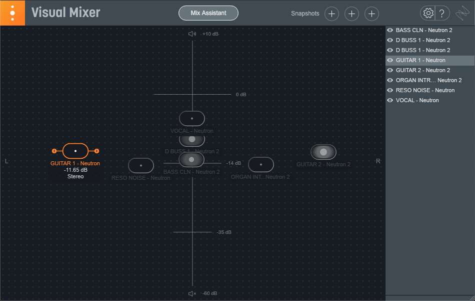 Using Neutron’s Visual Mixer to assist with panning