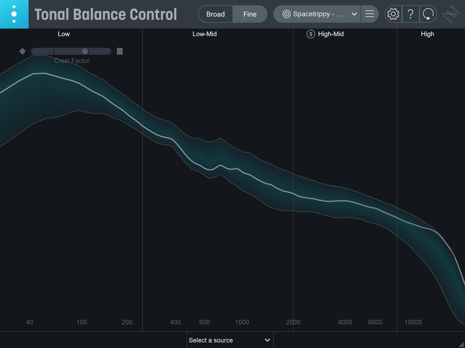 “Spacetrippy” by Black Hertz Tonal Balance Control curve