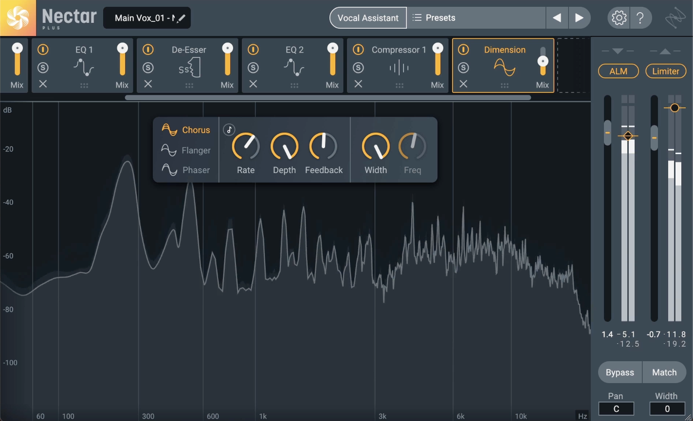 Vocal chain in iZotope Nectar