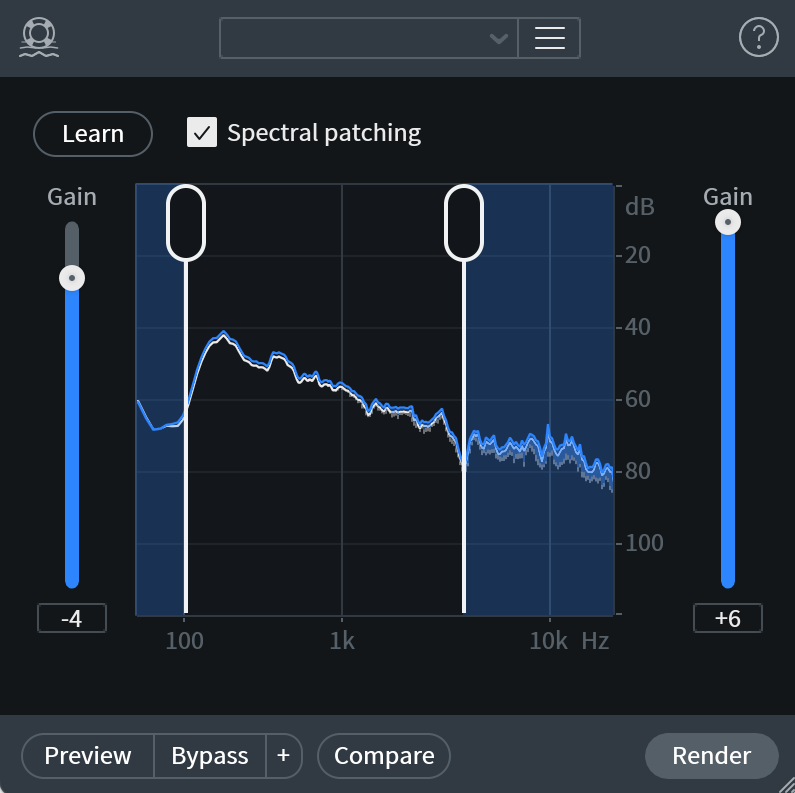 RX Spectral Recovery settings for phone audio