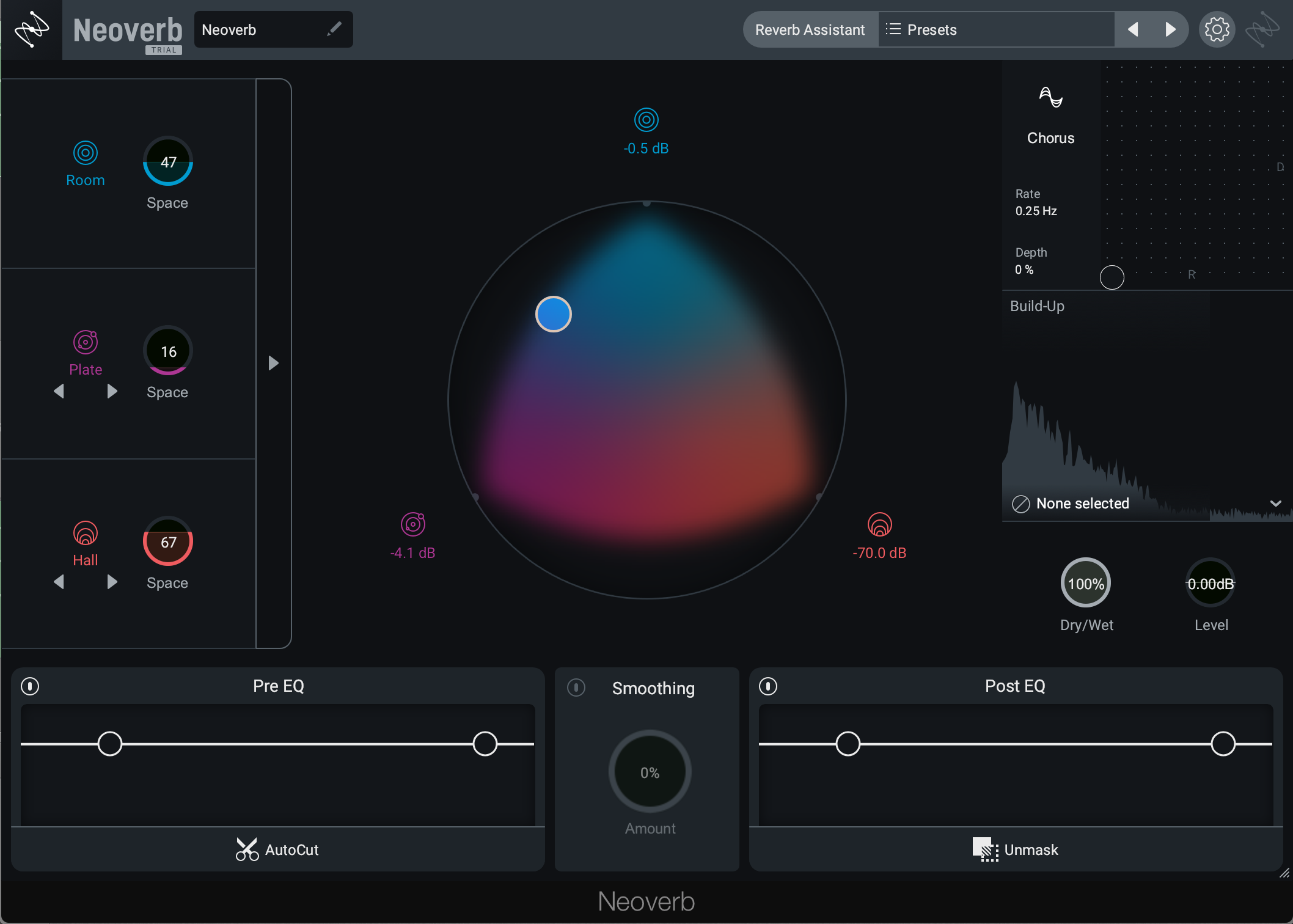 A blend of room and chamber reverb