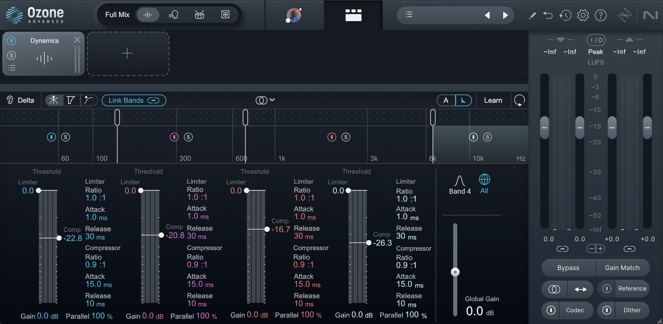 Multiband upward compression