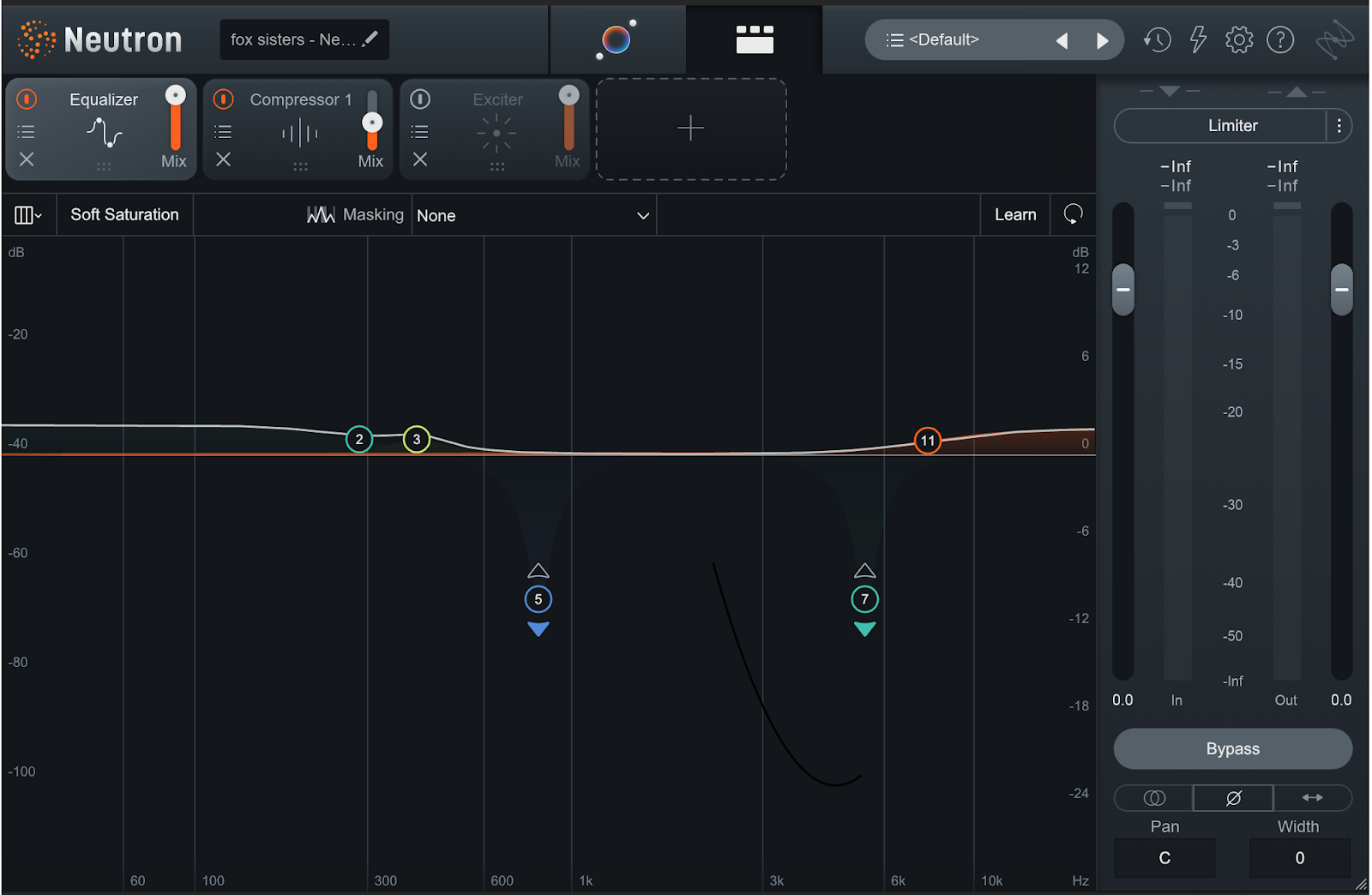 iZotope Neutron mixing plug-in used to mix podcasts