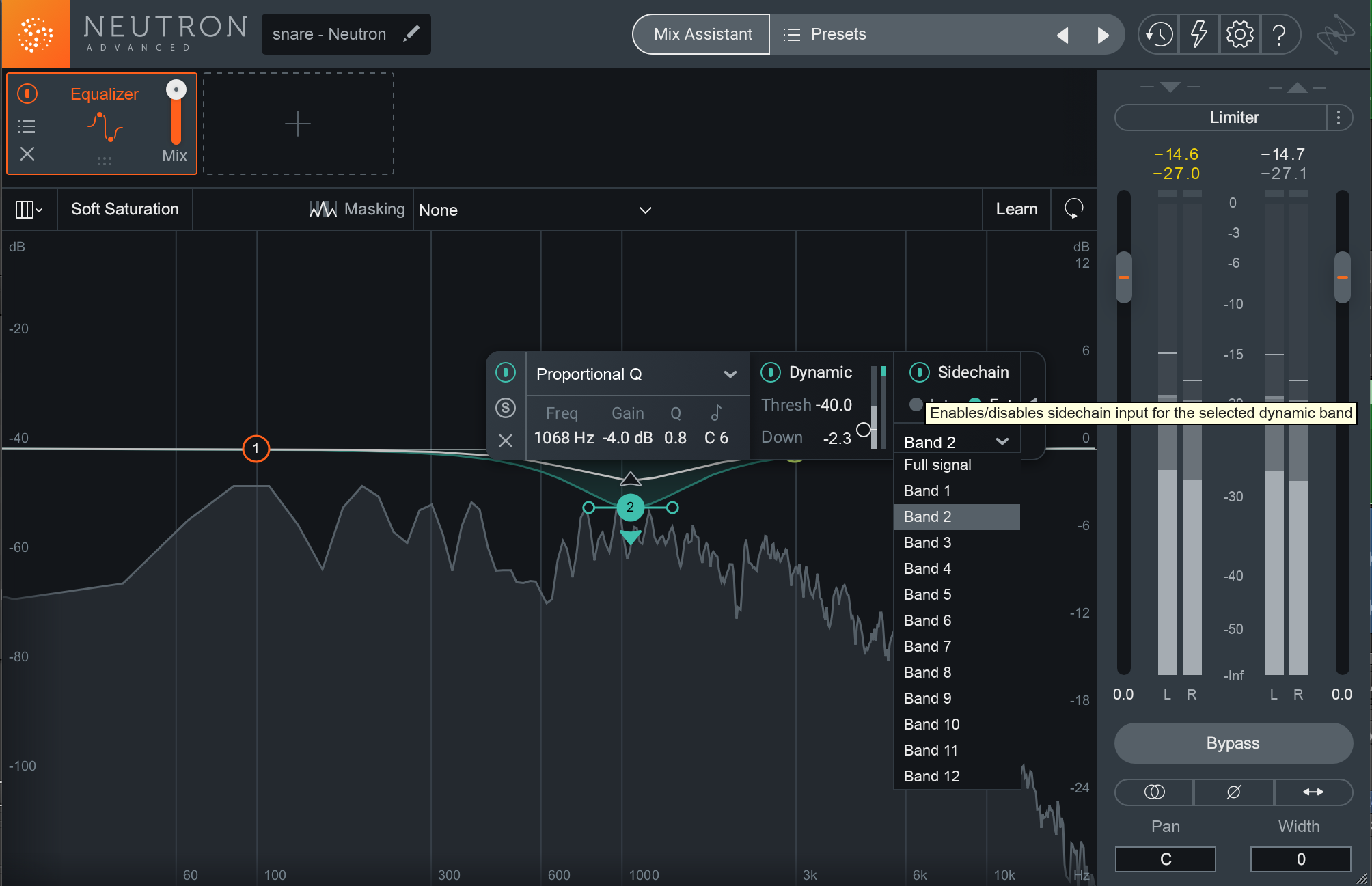 Sidechaining a dynamic EQ in Neutron 3