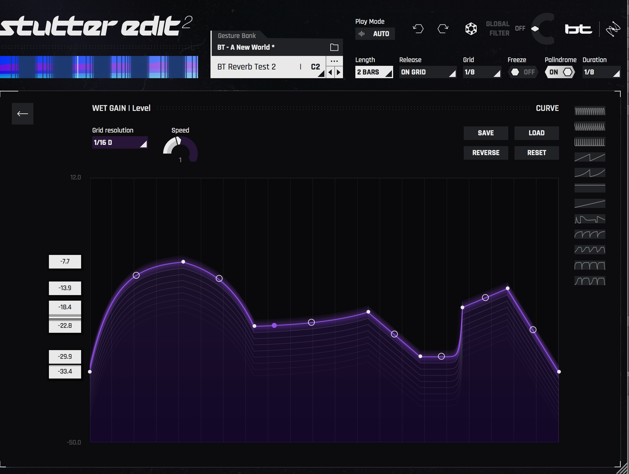 Modulating overall wet/dry balance on guitar