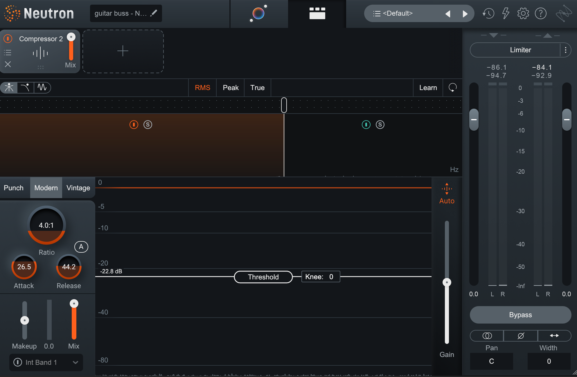 Applying compression on guitars with Neutron