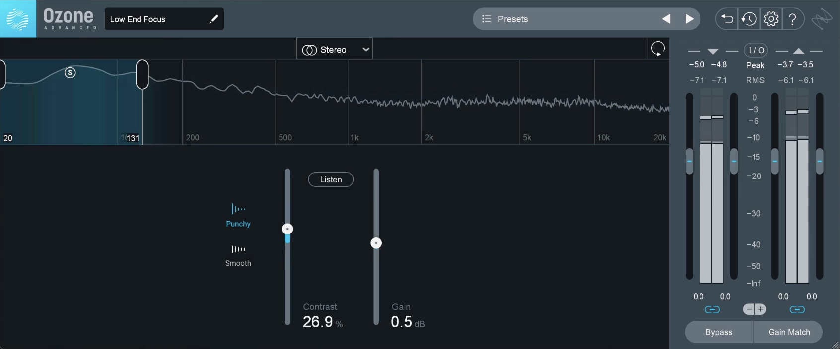 Geoff adds Low End Focus in Ozone to help the kick punch through the mix