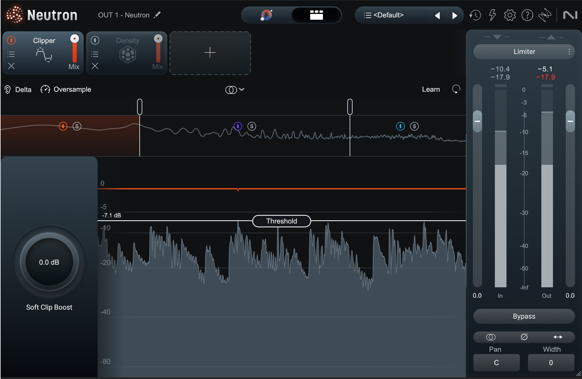 Multiband clipping on stereo bus