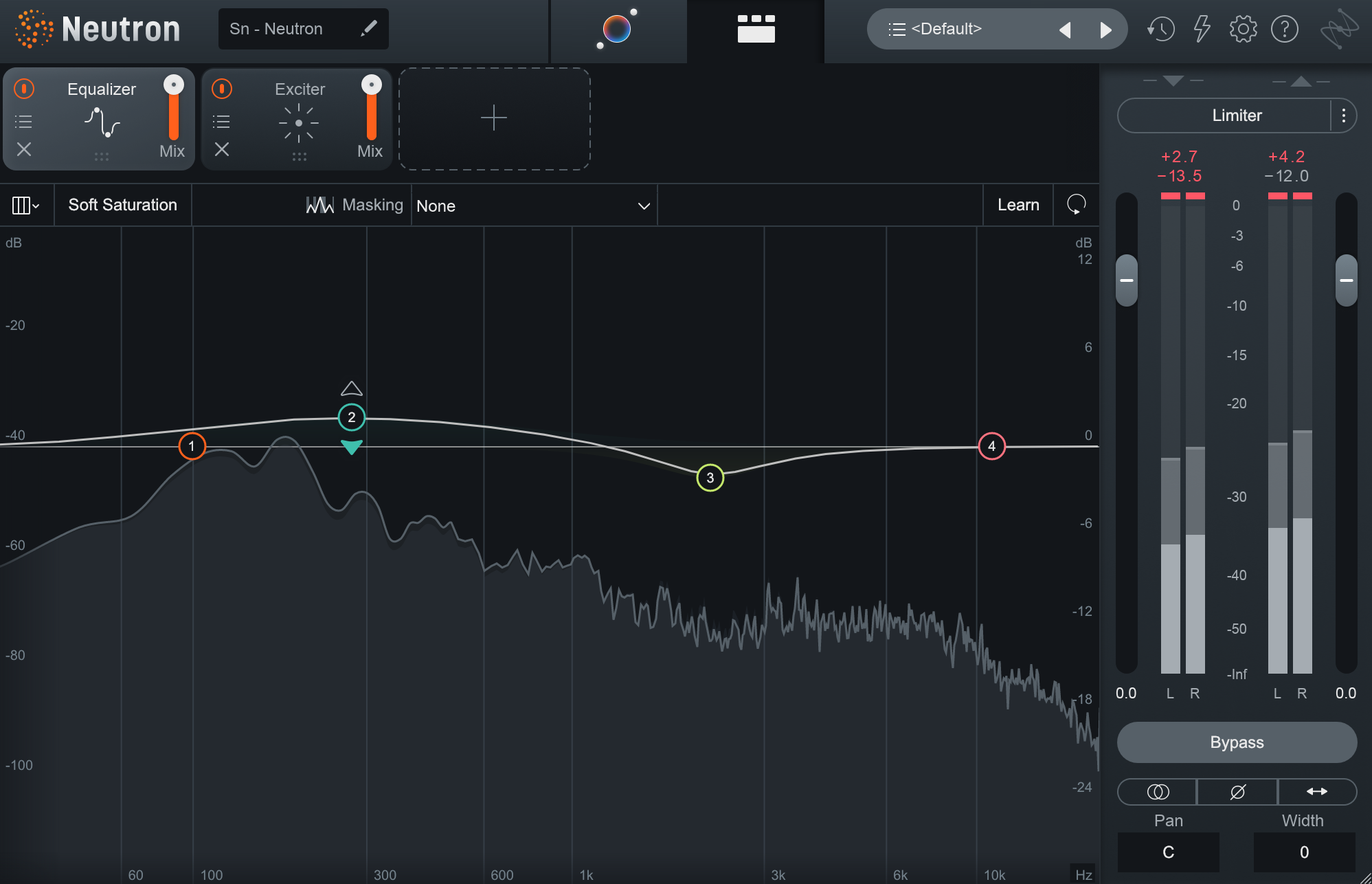 EQ settings on the snare in Neutron