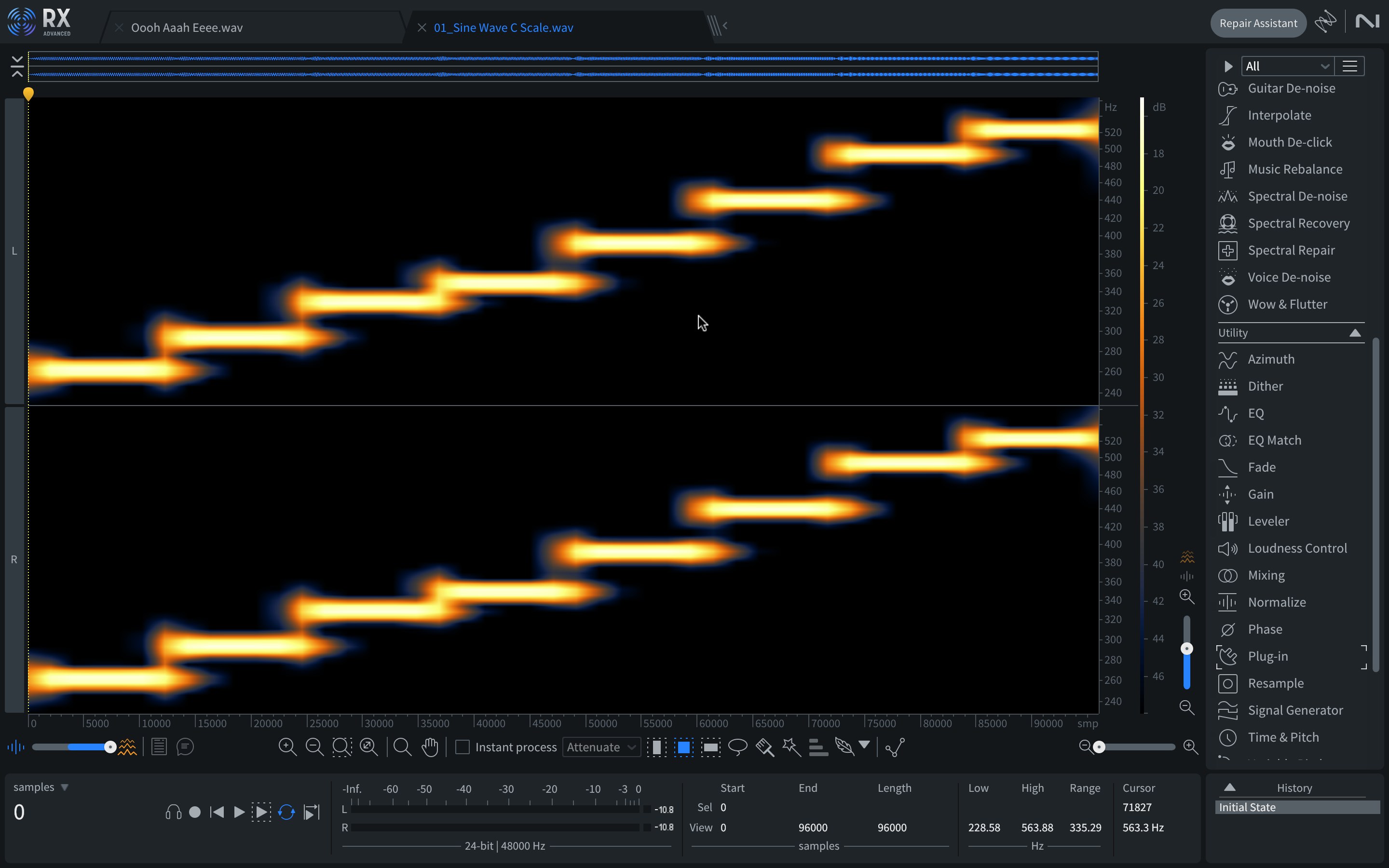 02_A major scale comprised of only fundamentals and no harmonics.jpg