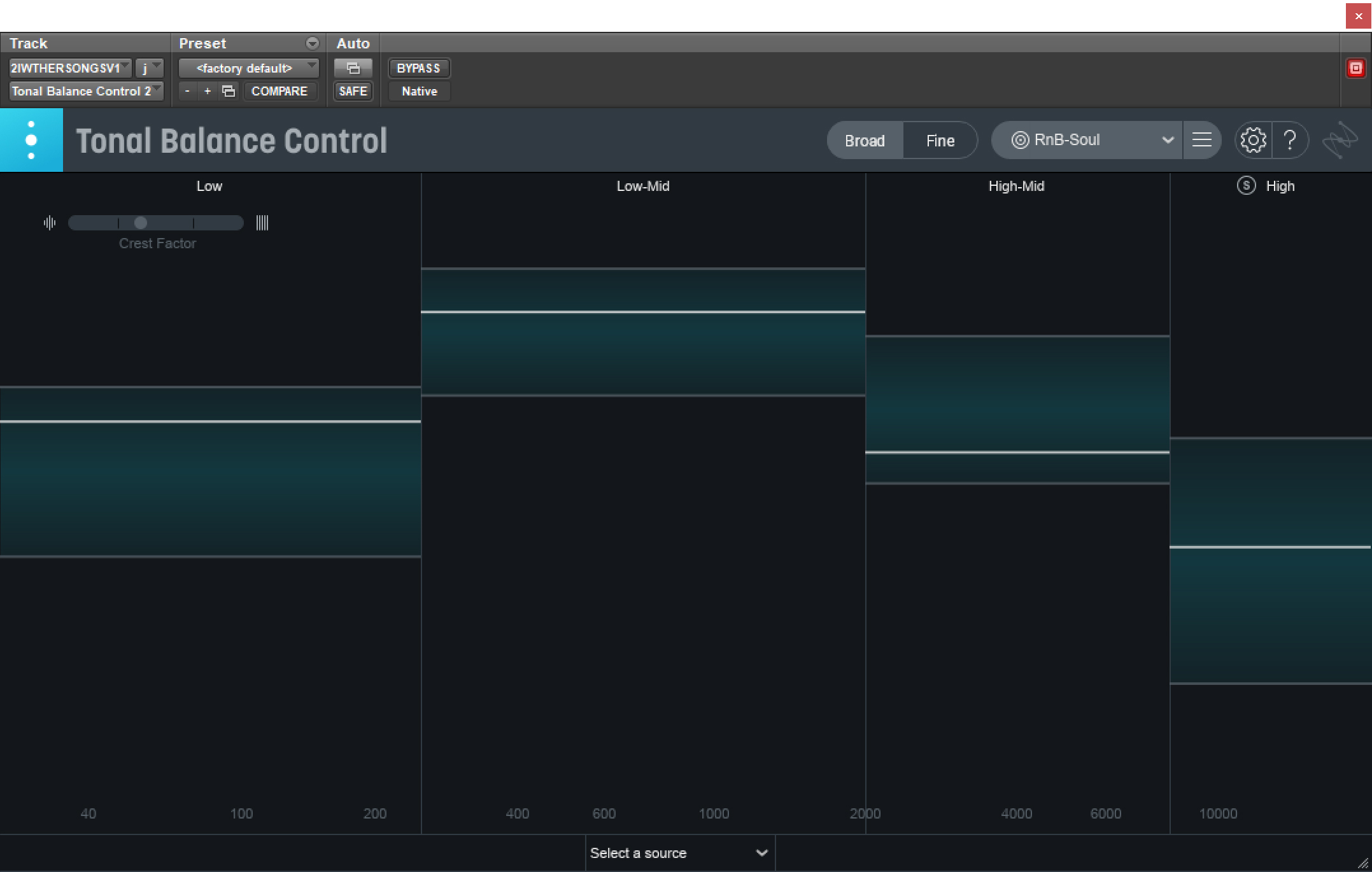 Tonal Balance Control's "RnB-Soul" Target Curve